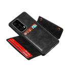 For Huawei P40 Pro+ PU + TPU Shockproof Magnetic Protective Case with Card Slots(Black) - 5