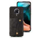 For Xiaomi Redmi K30 Pro PU + TPU Shockproof Magnetic Protective Case with Card Slots(Black) - 2