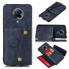 For Xiaomi Redmi K30 Pro PU + TPU Shockproof Magnetic Protective Case with Card Slots(Blue) - 1