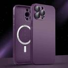 For iPhone 14 Pro Max AG Glass MagSafe Magnetic Phone Case(Dark Purple) - 1