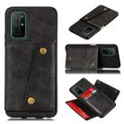 For Huawei RY30S PU + TPU Shockproof Magnetic Protective Case with Card Slots(Black) - 1