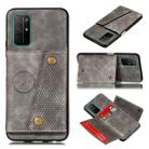 For Huawei RY30S PU + TPU Shockproof Magnetic Protective Case with Card Slots(Grey) - 1