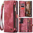 For Samsung Galaxy S23 5G CaseMe 008 Detachable Multifunctional Leather Phone Case(Red) - 1