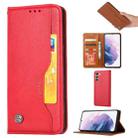 For Samsung Galaxy S23 5G Knead Skin Texture Horizontal Flip Leather Phone Case(Red) - 1