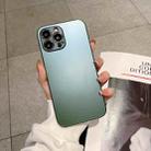 For iPhone 11 Pro Max Frosted Tempered Glass Phone Case(Dark Green) - 1