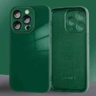 For iPhone 14 Pro 9D Tempered Glass Phone Case(Dark Green) - 1