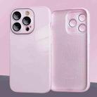 For iPhone 14 Pro 9D Tempered Glass Phone Case(Pink) - 1