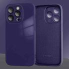 For iPhone 14 Pro 9D Tempered Glass Phone Case(Dark Purple) - 1