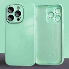 For iPhone 14 9D Tempered Glass Phone Case(Green) - 1