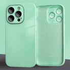 For iPhone 14 Plus 9D Tempered Glass Phone Case(Green) - 1