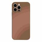 For iPhone 14 Pro Max AG Frosted Tempered Glass Phone Case(Brown Gold) - 1