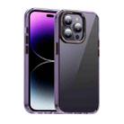 For iPhone 14 Pro Max iPAKY MG Series Transparent PC Phone Case(Transparent Purple) - 1