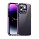 For iPhone 14 Pro iPAKY MG Series Transparent PC Phone Case(Transparent Purple) - 1