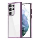 For Samsung Galaxy S23 5G iPAKY Transparent PC + TPU Phone Case(Transparent Purple) - 1