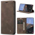 For Samsung Galaxy S23 5G CaseMe 013 Multifunctional Horizontal Flip Leather Phone Case(Coffee) - 1