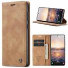 For Samsung Galaxy S23 5G CaseMe 013 Multifunctional Horizontal Flip Leather Phone Case(Brown) - 1