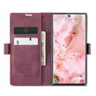 For Samsung Galaxy S23 Ultra 5G CaseMe 013 Multifunctional Horizontal Flip Leather Phone Case(Wine Red) - 3