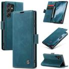 For Samsung Galaxy S23 Ultra 5G CaseMe 013 Multifunctional Horizontal Flip Leather Phone Case(Blue) - 1
