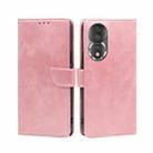 For Honor 80 Calf Texture Buckle Flip Leather Phone Case(Rose Gold) - 1