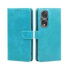 For Honor 80 Pro Calf Texture Buckle Flip Leather Phone Case(Light Blue) - 1