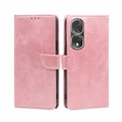 For Honor 80 Pro Calf Texture Buckle Flip Leather Phone Case(Rose Gold) - 1