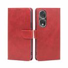 For Honor 80 Pro Calf Texture Buckle Flip Leather Phone Case(Red) - 1