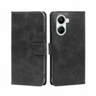 For Huawei nova 10 SE Calf Texture Buckle Flip Leather Phone Case(Black) - 1
