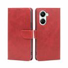 For Huawei nova 10 SE Calf Texture Buckle Flip Leather Phone Case(Red) - 1