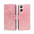 For Realme 10 4G Calf Texture Buckle Flip Leather Phone Case(Rose Gold) - 1