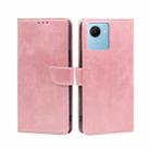 For Realme C30s Calf Texture Buckle Flip Leather Phone Case(Rose Gold) - 1