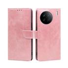 For vivo X90 Calf Texture Buckle Flip Leather Phone Case(Rose Gold) - 1