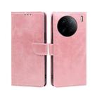 For vivo X90 Pro+ Calf Texture Buckle Flip Leather Phone Case(Rose Gold) - 1