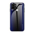 For Xiaomi Redmi A1+ Texture Gradient Glass TPU Phone Case(Dark Blue) - 1