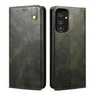 For Samsung Galaxy A14 5G Oil Wax Crazy Horse Texture Leather Phone Case(Green) - 1