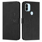 For Xiaomi Redmi A1+ Skin Feel Heart Embossed Leather Phone Case(Black) - 1
