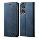 For Honor 80 Pro Denim Texture Leather Phone Case(Blue) - 1