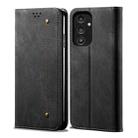 For Samsung Galaxy A14 5G Denim Texture Leather Phone Case(Black) - 1