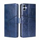 For Samsung Galaxy A04e 4G Geometric Stitching Horizontal Flip Leather Phone Case(Blue) - 1