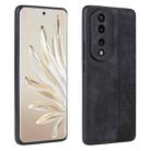 For Honor 80 AZNS 3D Embossed Skin Feel Phone Case(Black) - 1