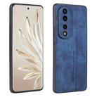 For Honor 80 AZNS 3D Embossed Skin Feel Phone Case(Sapphire Blue) - 1