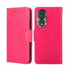 For Honor 80 Crystal Texture Leather Phone Case(Rose Red) - 1