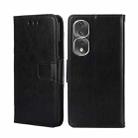 For Honor 80 Pro Crystal Texture Leather Phone Case(Black) - 1