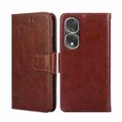 For Honor 80 Pro Crystal Texture Leather Phone Case(Brown) - 1