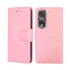 For Honor 80 Pro Crystal Texture Leather Phone Case(Pink) - 1