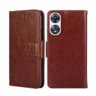 For OPPO A58 5G Crystal Texture Leather Phone Case(Brown) - 1