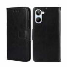 For Realme 10 4G Crystal Texture Leather Phone Case(Black) - 1