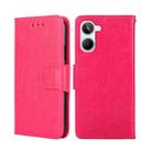 For Realme 10 4G Crystal Texture Leather Phone Case(Rose Red) - 1