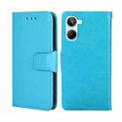 For Realme 10 4G Crystal Texture Leather Phone Case(Sky Blue) - 1