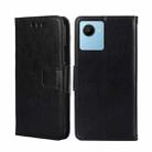 For Realme C30s Crystal Texture Leather Phone Case(Black) - 1