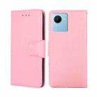 For Realme C30s Crystal Texture Leather Phone Case(Pink) - 1